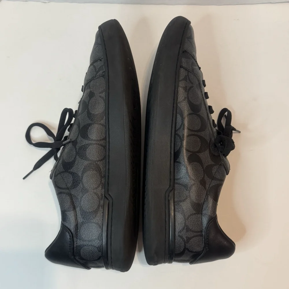 Coach Clip Signature Low Top Sneaker Size:13D Charcoal Black G4949